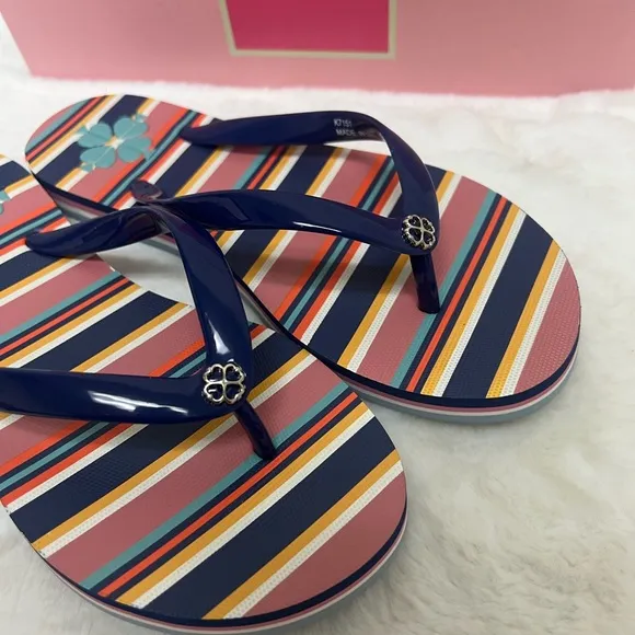Kate Spade Women’s Flyaway Sidewalk Stripe Sandals Casual Size 6 B