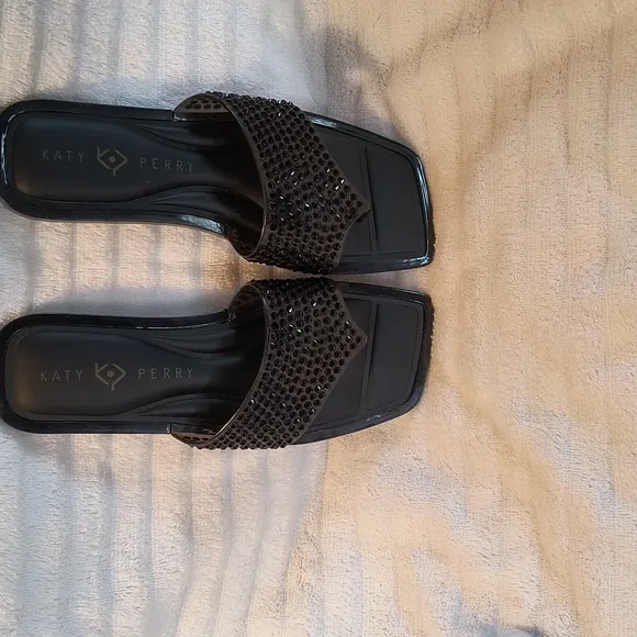 Katy Perry Collections Black Slide Sandals Women's