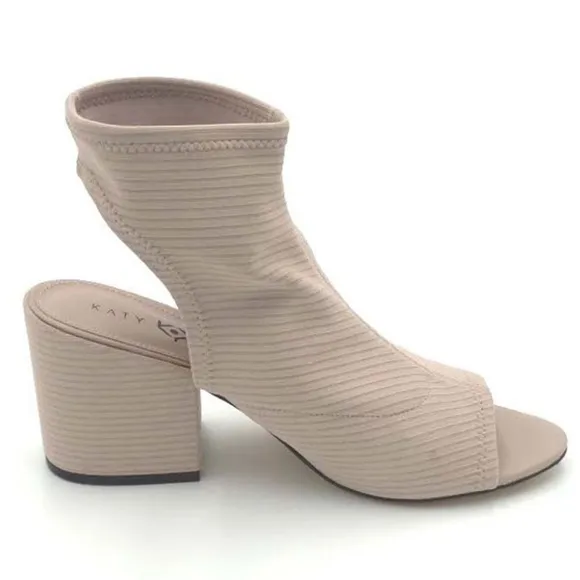 Katy Perry Slinky Stretch Heeled Sandals The Johanna Mauve Size 7 NIB