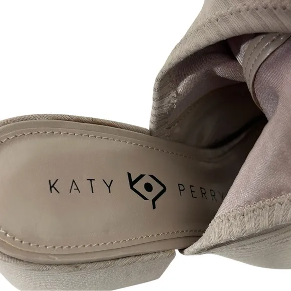 Katy Perry Slinky Stretch Heeled Sandals The Johanna Mauve Size 7 NIB