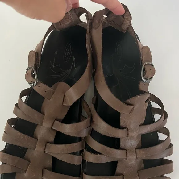 Keen Brown Leather Alman Gladiator Outdoor Sandals Size 10.5