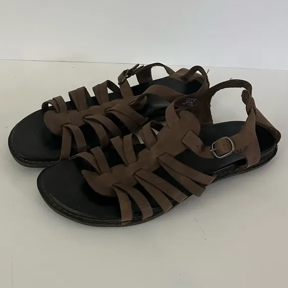 Keen Brown Leather Alman Gladiator Outdoor Sandals Size 10.5