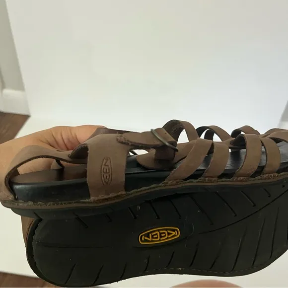 Keen Brown Leather Alman Gladiator Outdoor Sandals Size 10.5