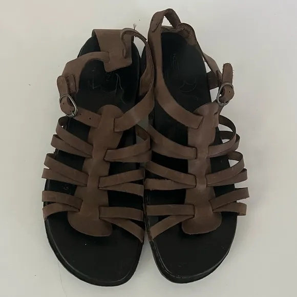 Keen Brown Leather Alman Gladiator Outdoor Sandals Size 10.5