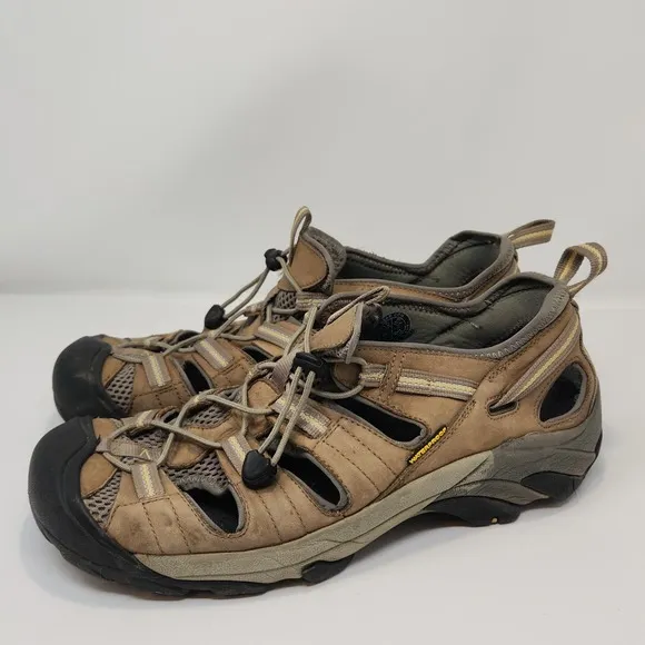 Keen Mens Arroyo II Brown Leather Hiking Shoes Sandals Size 11.5 Waterproof