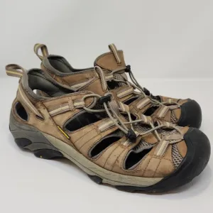 Keen Mens Arroyo II Brown Leather Hiking Shoes Sandals Size 11.5 Waterproof