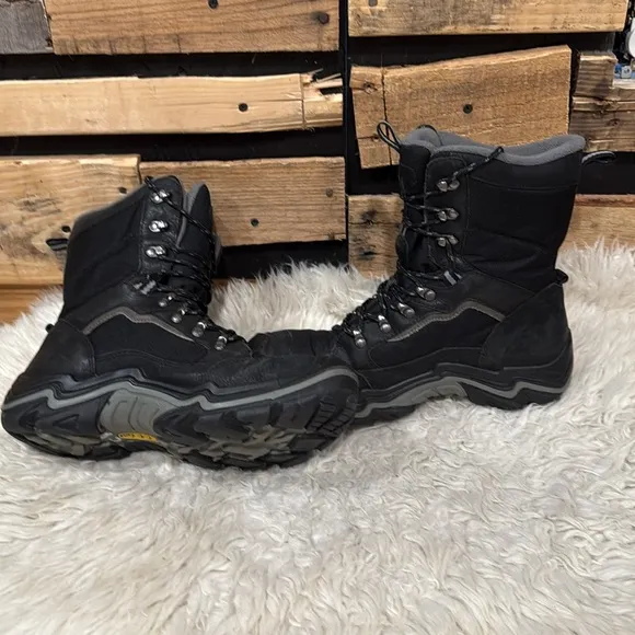 Keen Mens Durand Polar Winter Boots 400gram Men's 10.5 Black/Gargoyle -40F