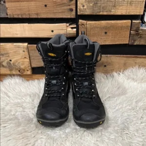 Keen Mens Durand Polar Winter Boots 400gram Men's 10.5 Black/Gargoyle -40F