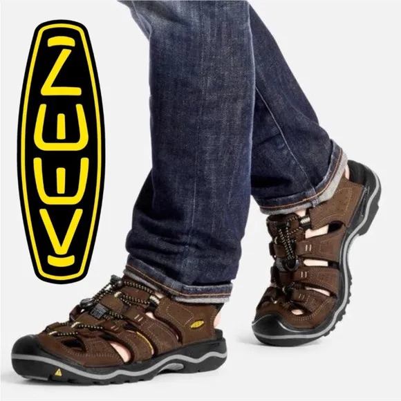 KEEN Rialto ll Waterproof Leather Fisherman Sandals Closed Toe