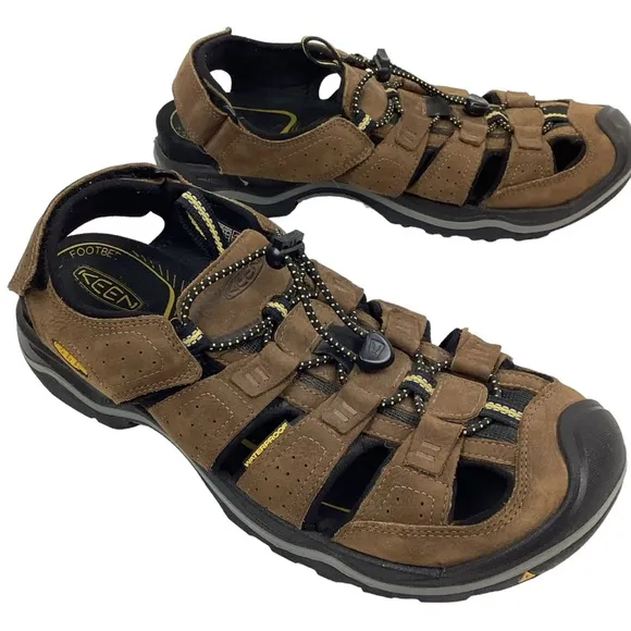 KEEN Rialto ll Waterproof Leather Fisherman Sandals Closed Toe