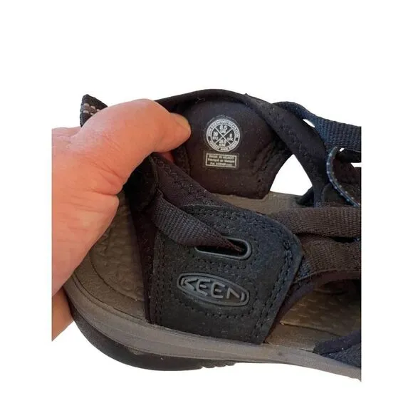 Keen Womens Black Waterproof Hiking Sandals Size 8.5