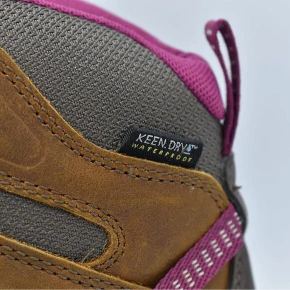 Keen Womens Size 7 Circadia Mid Waterproof Leather Hiking Boots Shoes