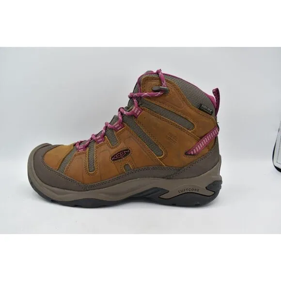 Keen Womens Size 7 Circadia Mid Waterproof Leather Hiking Boots Shoes