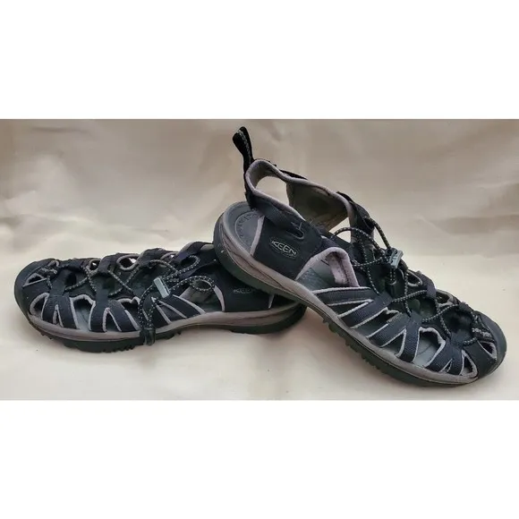 KEEN Womens Sz 7 Whisper Outdoor Active Closed Toe Water Sandals Black SM 0309