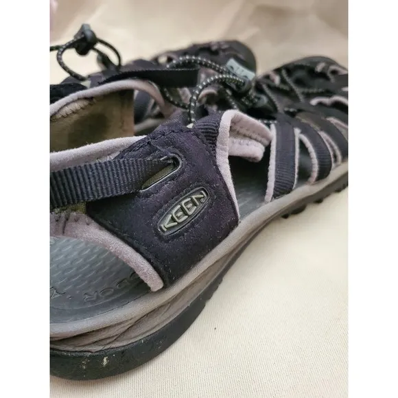 KEEN Womens Sz 7 Whisper Outdoor Active Closed Toe Water Sandals Black SM 0309