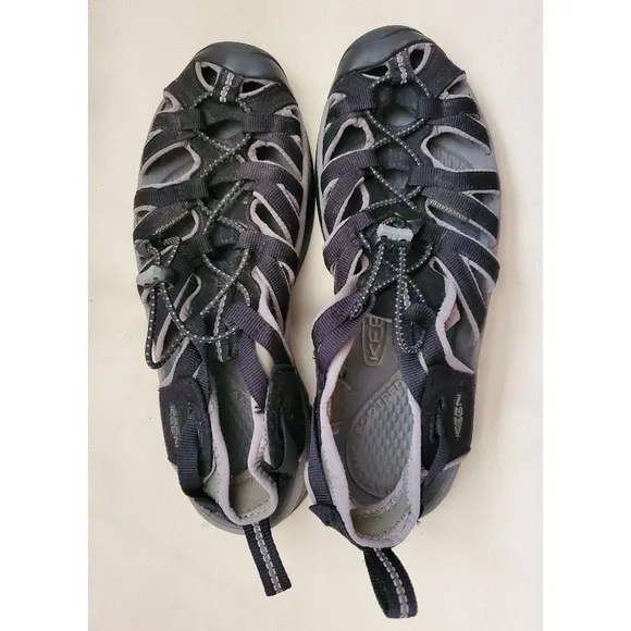 KEEN Womens Sz 7 Whisper Outdoor Active Closed Toe Water Sandals Black SM 0309