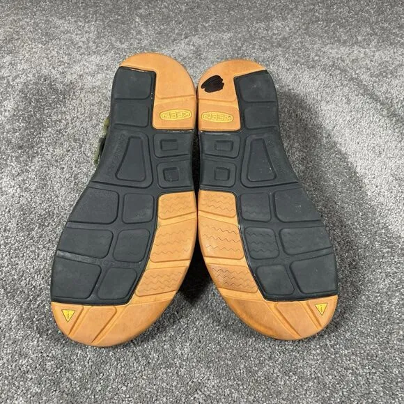 Keen Woven Bungee Cord Sandals Green Yellow Drawstring Men Size 9.5 1014619