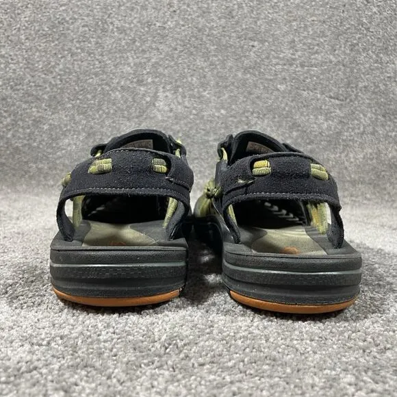 Keen Woven Bungee Cord Sandals Green Yellow Drawstring Men Size 9.5 1014619