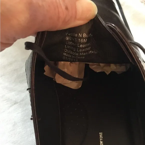Kenneth Cole Brown Leather Oxford Shoes with Brogue Detailing NWT