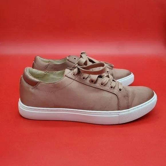 Kenneth Cole New York Kam Sneakers Women's 7M Blush Pink Satin Shoes