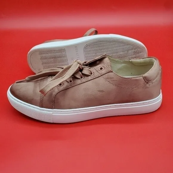 Kenneth Cole New York Kam Sneakers Women's 7M Blush Pink Satin Shoes