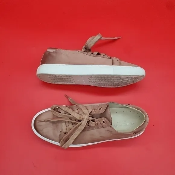 Kenneth Cole New York Kam Sneakers Women's 7M Blush Pink Satin Shoes