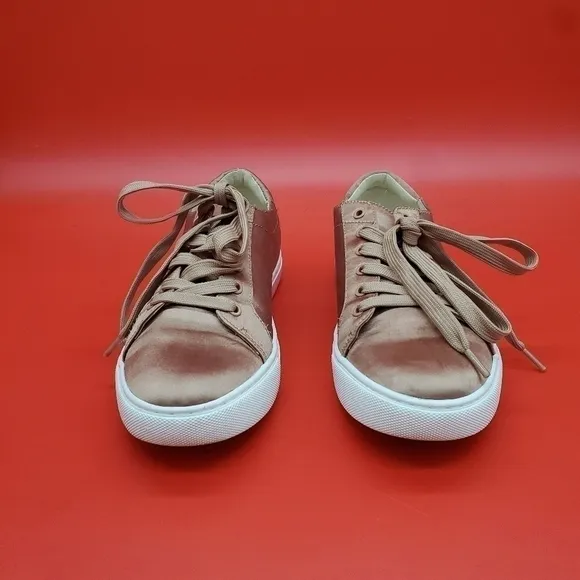Kenneth Cole New York Kam Sneakers Women's 7M Blush Pink Satin Shoes