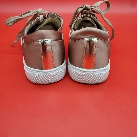 Kenneth Cole New York Kam Sneakers Women's 7M Blush Pink Satin Shoes