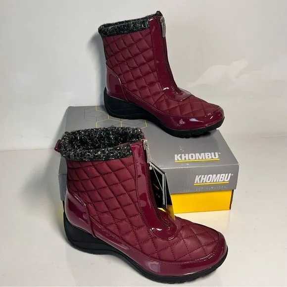 Khombu Megan Waterproof Front-Zip Winter Boots