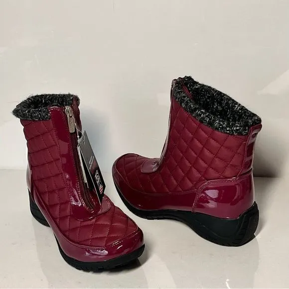 Khombu Megan Waterproof Front-Zip Winter Boots
