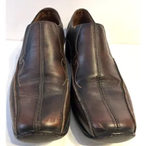 Kickers Mens Brown‎ Leather Loafers shoes Portugal Vtg Beetles Size 42