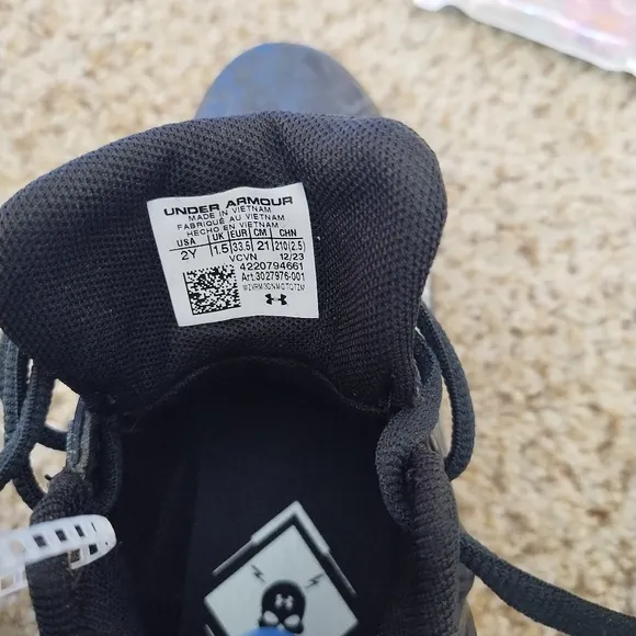 Kids Black Athletic Shoes