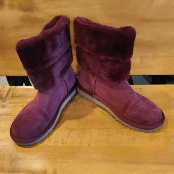 Koolaburra by Ugg Burgundy size 8 suede winter boots
