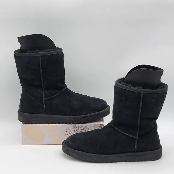 Koolaburra By UGG Classic Short Black Winter Boots Size 10 Womens