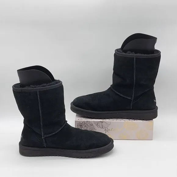 Koolaburra By UGG Classic Short Black Winter Boots Size 10 Womens