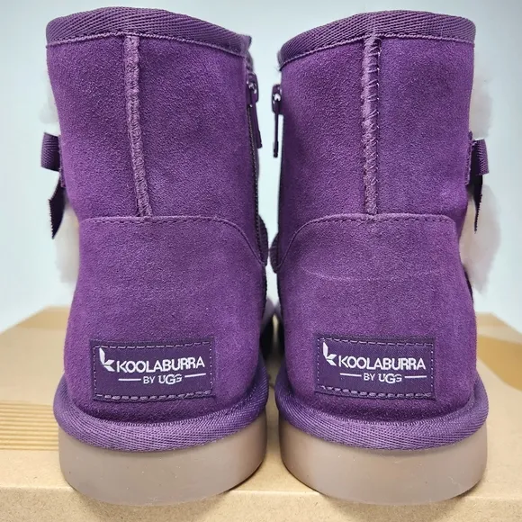 Koolaburra by UGG Victoria Mini Winter Boots Purple Suede Girls Size 5 NIB