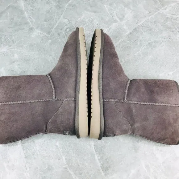 Koolaburra UGG Womens Size 8‎ Boots Gray Suede Shearling Fur lined Winter Boots