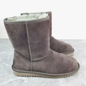 Koolaburra UGG Womens Size 8‎ Boots Gray Suede Shearling Fur lined Winter Boots