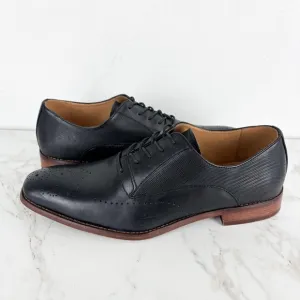La Milano Men’s Jordan Black Oxford Formal Shoes Sz 10