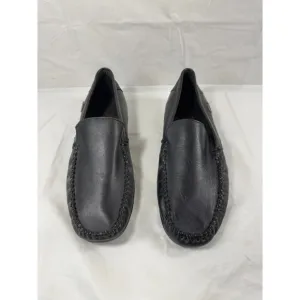 Lacoste  Men's Leather Loafer Shoes black Italy size 9