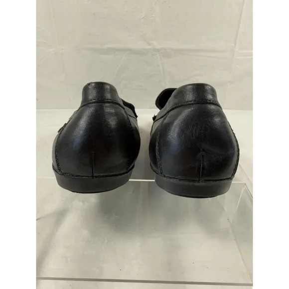 Lacoste  Men's Leather Loafer Shoes black Italy size 9