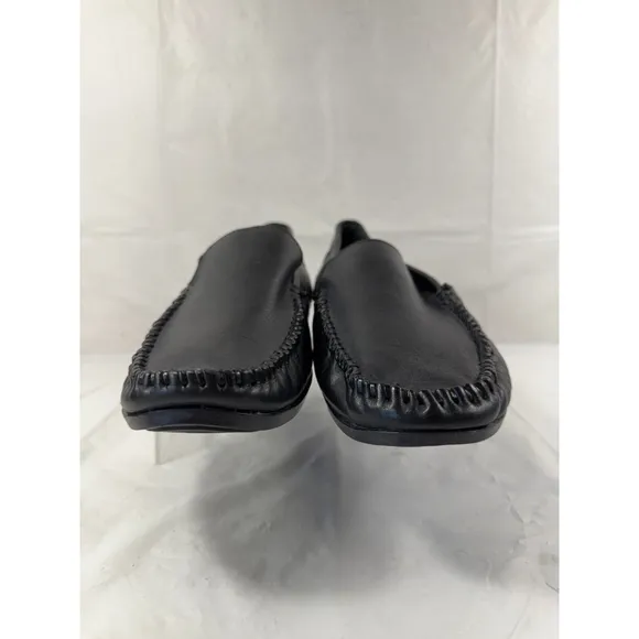 Lacoste  Men's Leather Loafer Shoes black Italy size 9