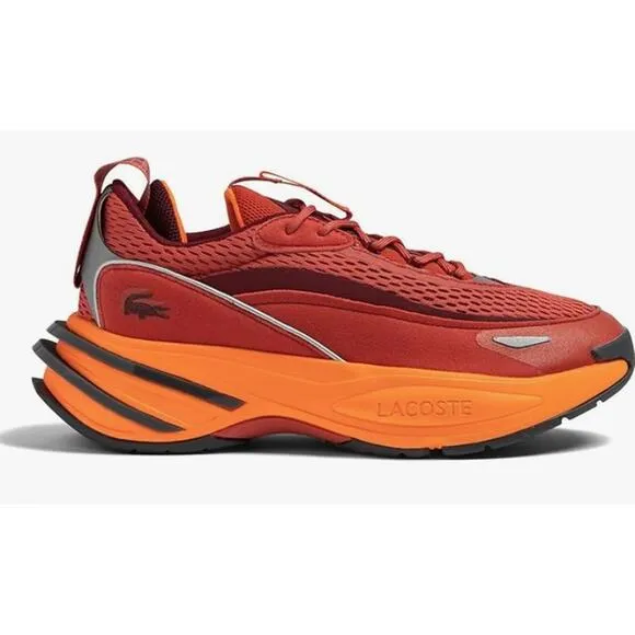 Lacoste Mens Odyssa Textile Sneakers Color Red/Orange Shoes 9