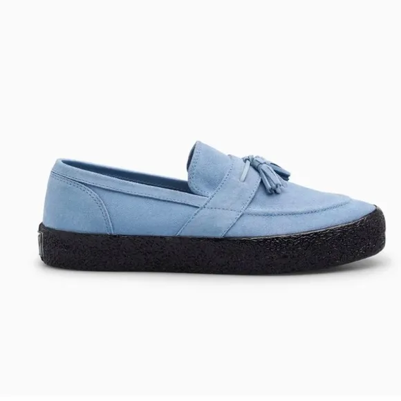 LAST RESORT AB Men's Blue Loafers with Tassels dusty blue size men 11 women 12.5