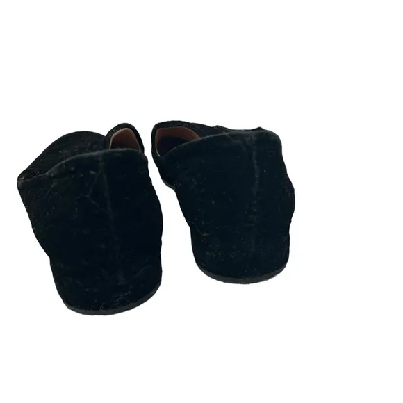 Lewit Loafers | black velvet embossed flat shoes | size 37 Italian made in Italy