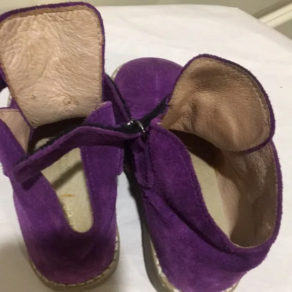 Little Eric suede loop closure shoe boot size EU 23/ US 7 toddler Made in Italy
