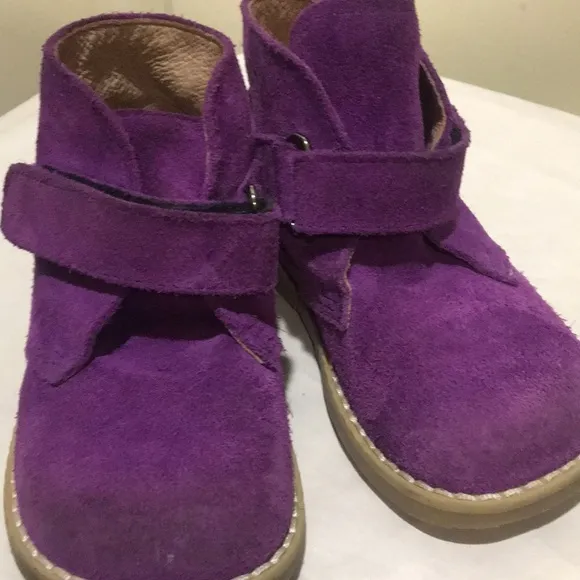 Little Eric suede loop closure shoe boot size EU 23/ US 7 toddler Made in Italy