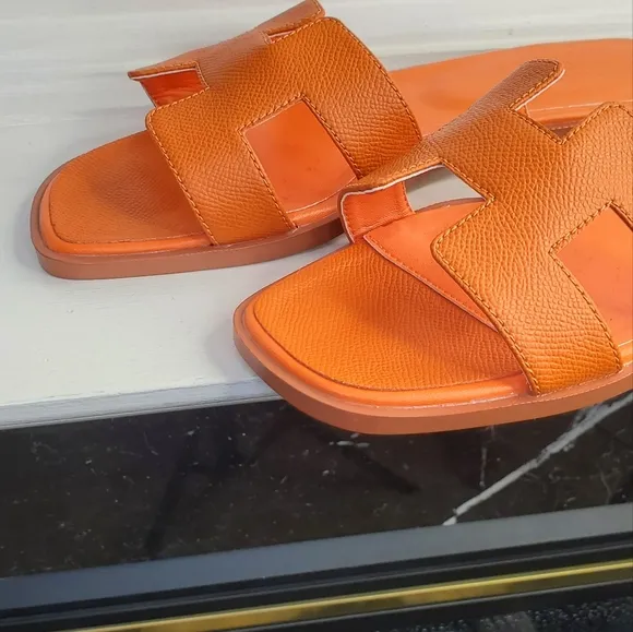 Logo H Orange Sandals
