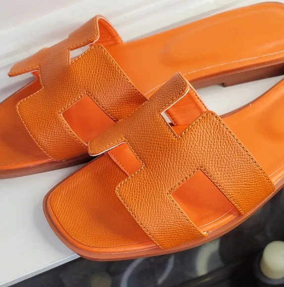 Logo H Orange Sandals