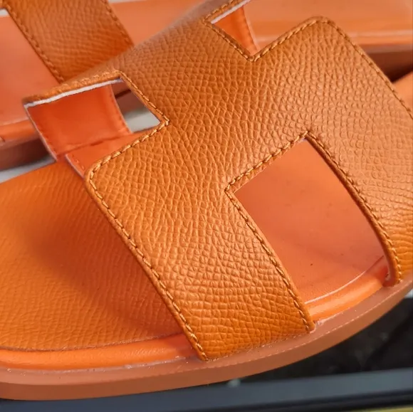 Logo H Orange Sandals
